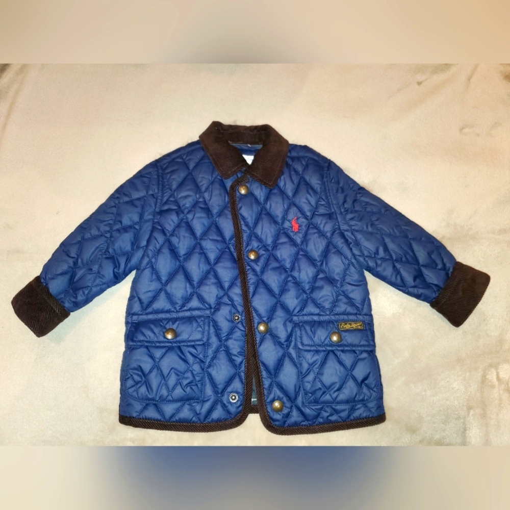 Polo Ralph Lauren - Baby Boy - Quilted Water-Repellent, Navy Blue Jacket…